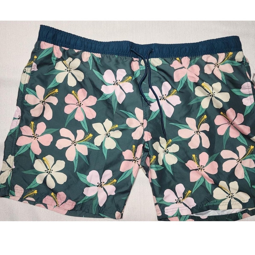 Mad Engine Floral Swim Trunks NWT